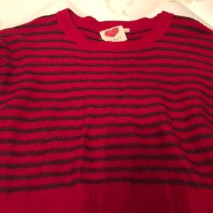 Red and grey sweater